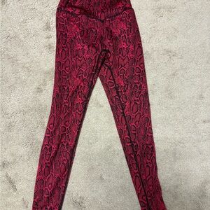 BuffBunny Red Snake Print Leggings
